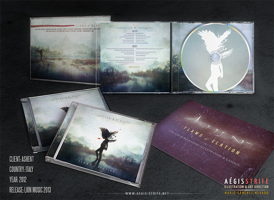 Ashent: Flaws of Elation CD packaging by Mario S. Nevado