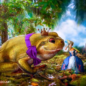 The unloved ones - Surreal digital art by Mario Nevado about princesses, frogs, princes and romantic love.