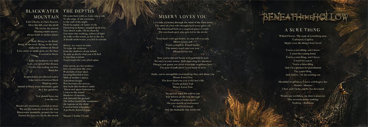 Beneath the Hollow – Misery Loves You Booklet Design 2 by Mario Nevado Art