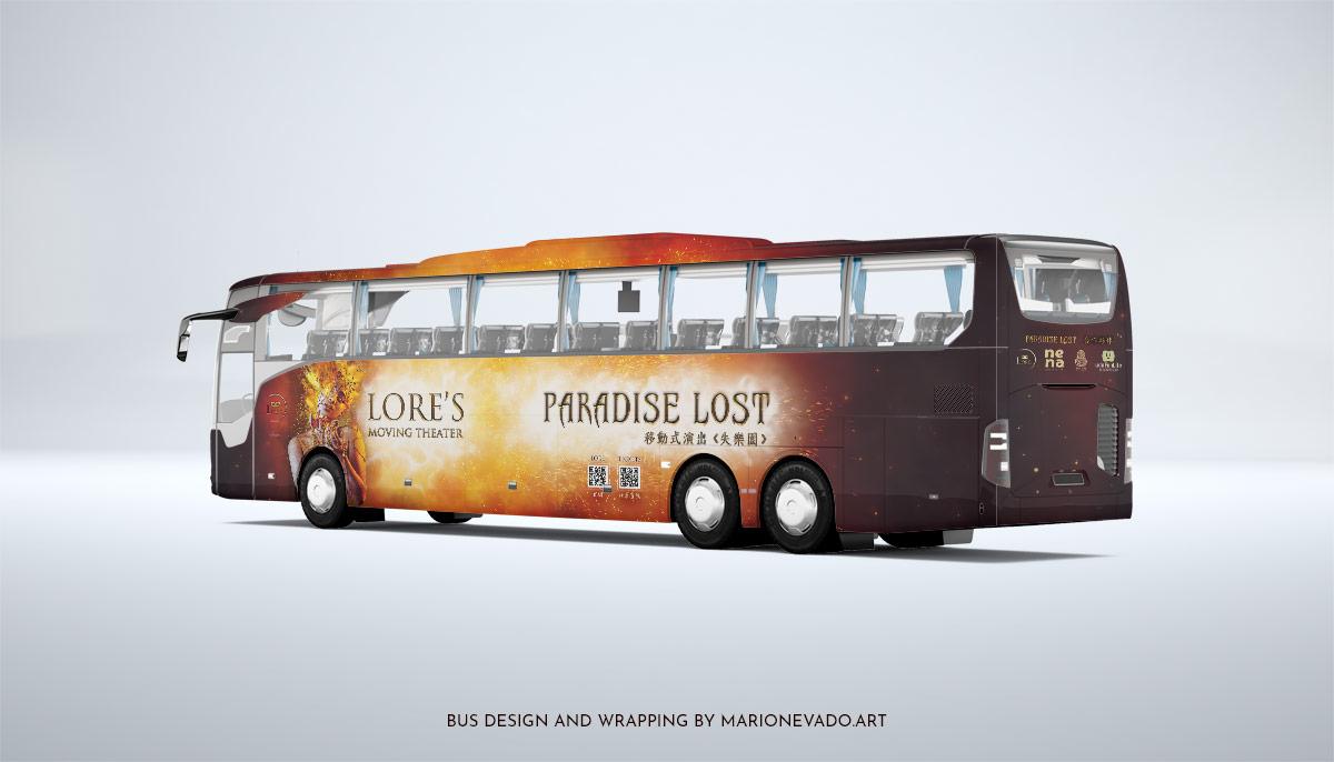 Lore's Moving Theater GREED Bus wrapping Design