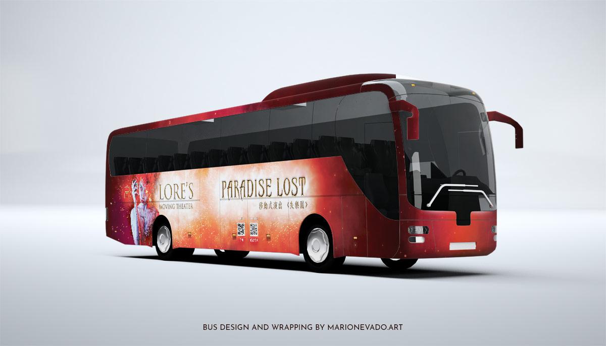 Lor'¡s Moving Theater WRATH Bus wrapping Design