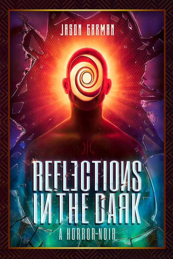 Reflections in the Dark Book Cover Design process - Horror Noir Book Cover Design by Mario Nevado