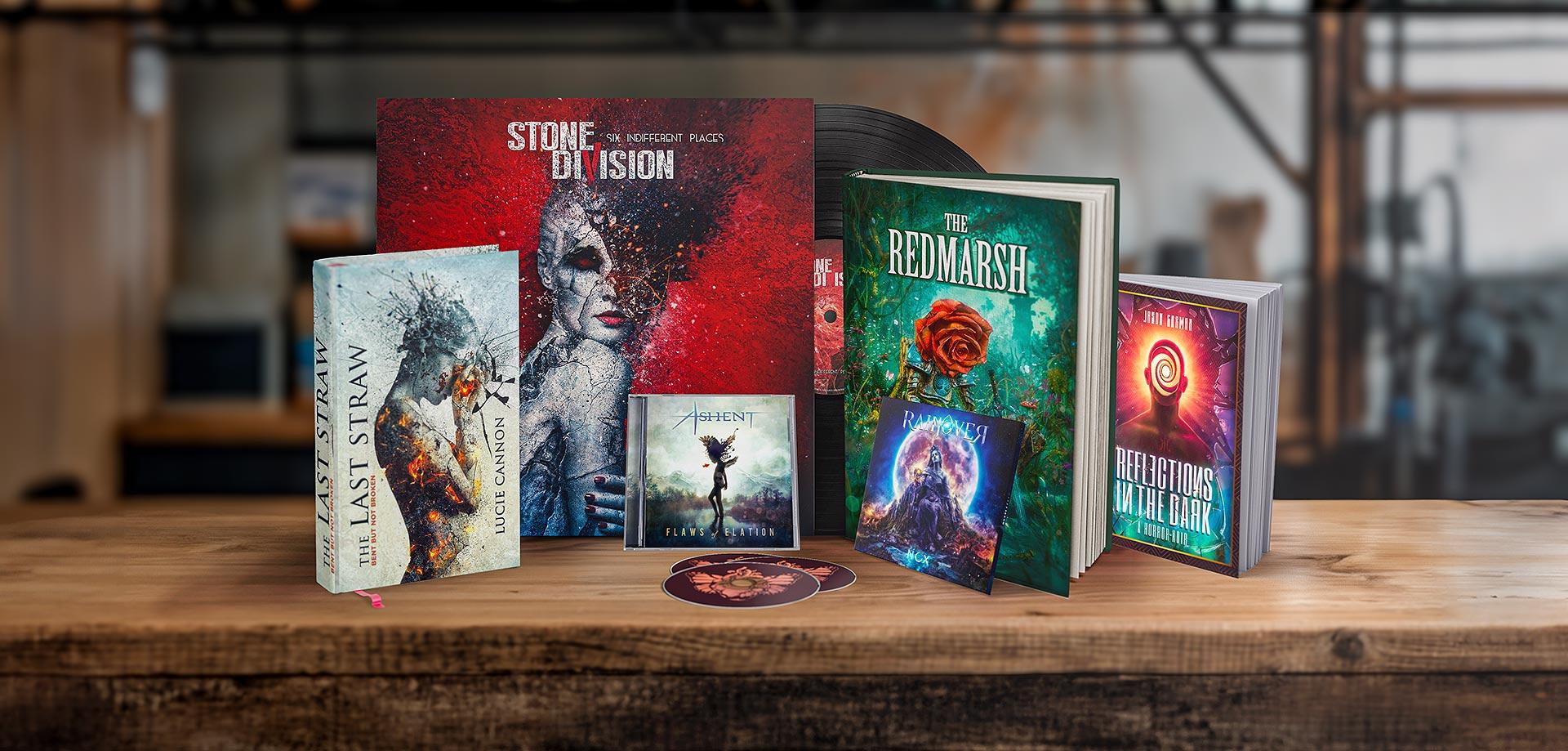 Cover Art Licensing for Music bands, Books and Wall Art by Mario Nevado ART 2026 Collection of Music Albums and Book Covers designed by freelance artist Mario Nevado