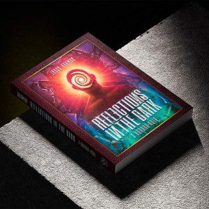 Book cover design for Reflections in the Dark horror noir novel